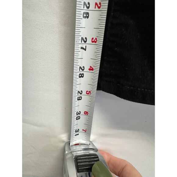 Talbots Women Corduroy Jeans Black 8 High Rise Straight Leg Closet Staple - Picture 6 of 12